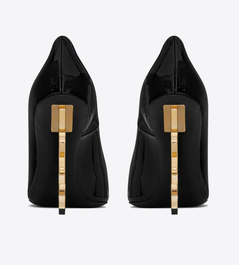 SAINT LAURENT OPYUM POINT-TOE PATENNT LEATHER PUMPS