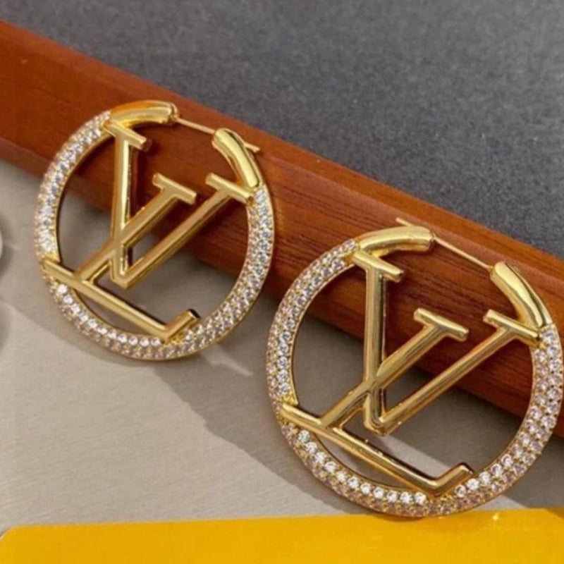 LOUIS VUITTON HOOPS WITH STONE