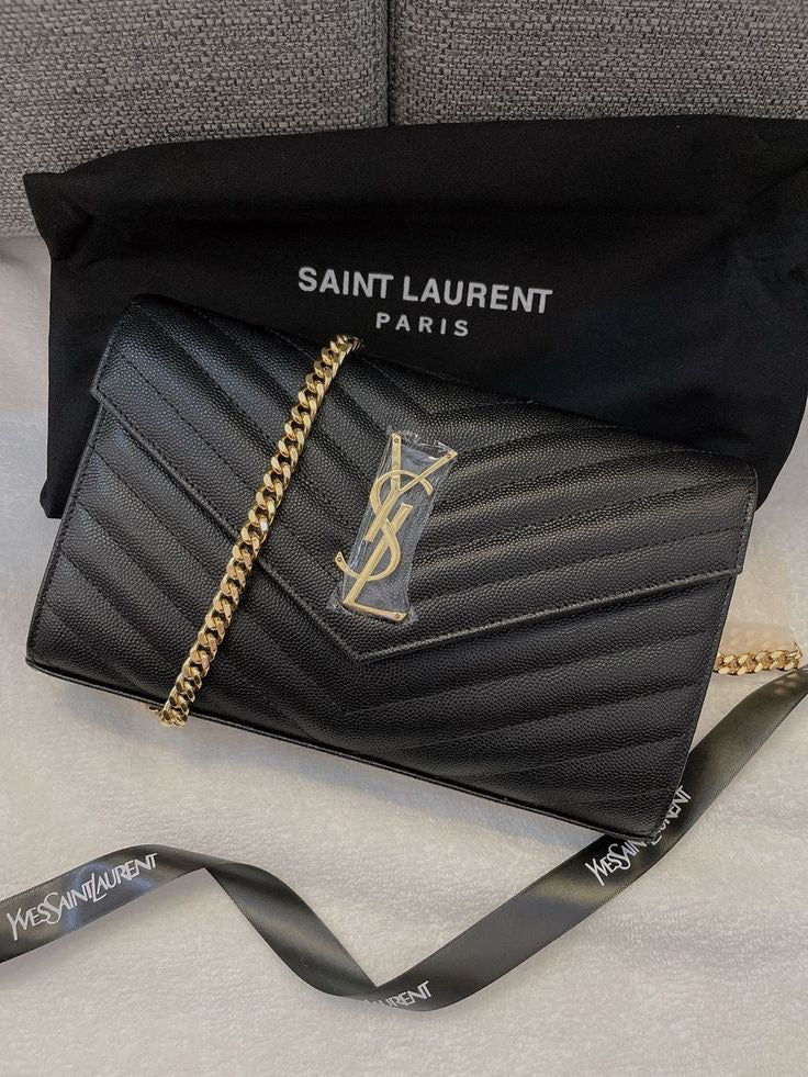 SAINT LAURENT LOGO PLAQUE CROSS THE BODY BAG