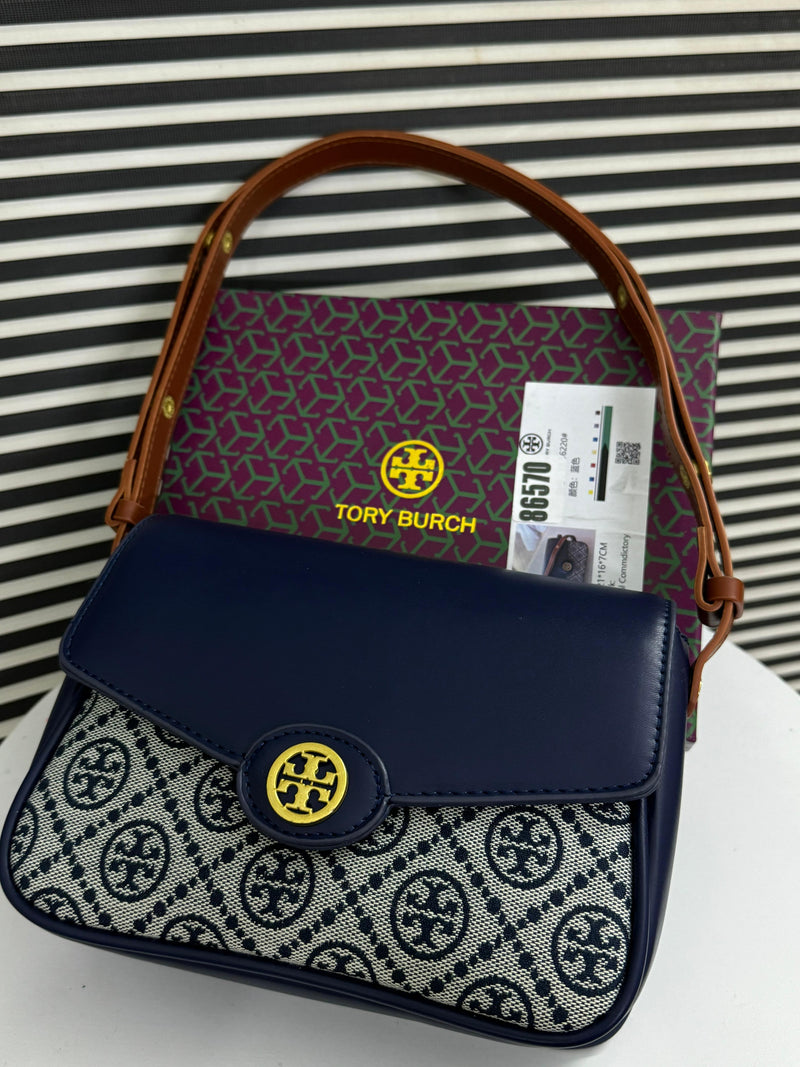 TORY BURCH ROBINSON T MONOGRAM SHOULDER BAG